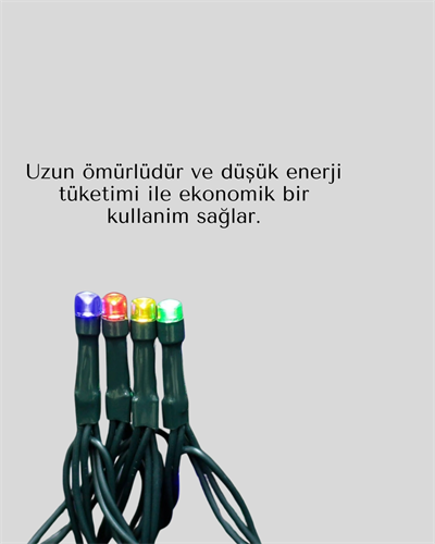 2x2 Metre Pil ile Çalışan Perde LED Işık – 8 Modlu Dekoratif