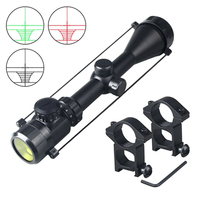 3-9x50 Zoomlu Keskin Nişancı Av Dürbünü Kırmızı, Yeşil Işık Çelik Gövde