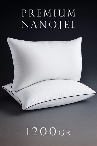 3 Adet 50x70cm Nano Jel Lüks Yastık | 1200gr Anti-alerjik Pamuklu Yastık Seti 3lü