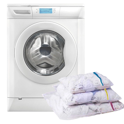 3 Adet Çamaşır Yıkama Filesi Renkli Fermuarlı 3 Boy Bx40