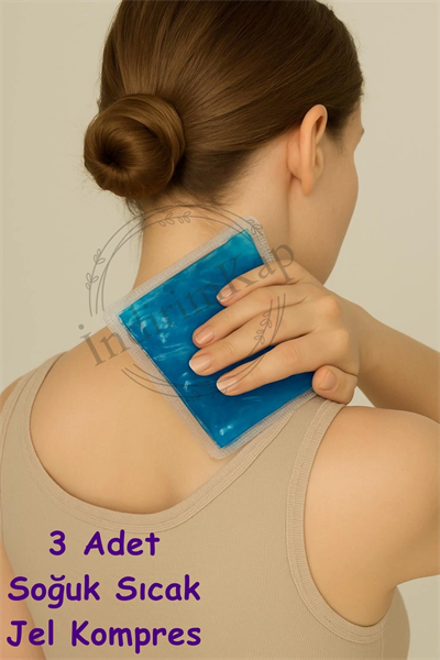 3 Adet Termojel Sıcak Soğuk Kompres Jel Buz Paketi, 3 Adet Soğutucu Jel Isıtıcı Jel Kompres 13x13cm