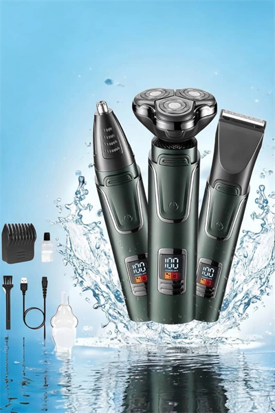 3 Başlıklı Profesyonel Saç ve Sakal Bakım Seti Vücut, Burun ve Kulak Tüy Alma