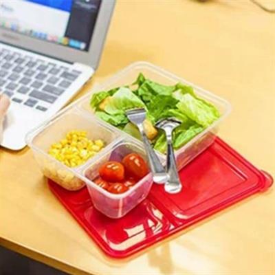 3 Bölmeli Sefer Tası Pratik Kolay Gıda Diyet Saklama Erzak Kabı (3936)