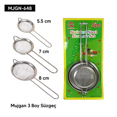 3 Boy Süzgeç Seti
