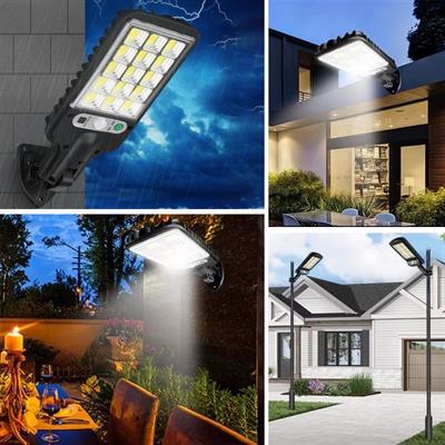 3 Farklı Işık Modlu Güneş Enerjisiyle Şarj Olan Dış Mekan Uyumlu Kumandalı Solar Duvar LEDİ (3936)