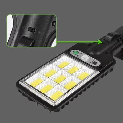 3 Farklı Işık Modlu Güneş Enerjisiyle Şarj Olan Dış Mekan Uyumlu Kumandalı Solar Duvar LEDİ (3936)