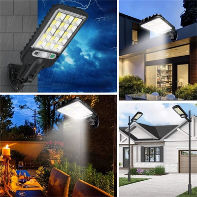 3 Farklı Işık Modlu Güneş Enerjisiyle Şarj Olan Dış Mekan Uyumlu Kumandalı Solar Duvar Ledi Bx40