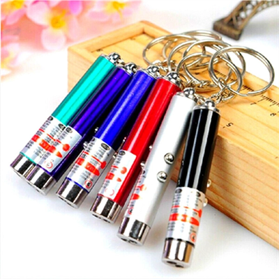 3 Fonksiyonlu Kırmızı Beyaz Işıklı Led Lazer Kedi Köpek Oyuncak Anahtarlık Bx40
