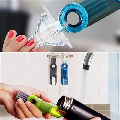 3 Fonksiyonlu Pratik Şişe Temizleme Fırçası Mutfak Banyo Araç İçin Çok Amaçlı Fırça Bx40