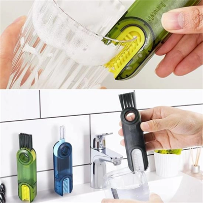 3 Fonksiyonlu Pratik Şişe Temizleme Fırçası Mutfak Banyo Araç İçin Çok Amaçlı Fırça Bx40