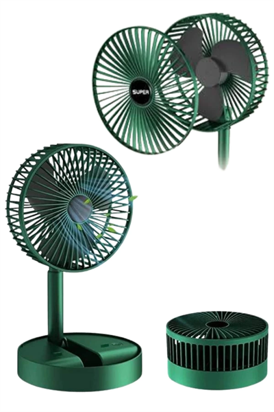 3 Kademe Hız Ayarlı Vantilatör Telefon Standlı Şarjlı Katlanabilir Soğutucu Pervane