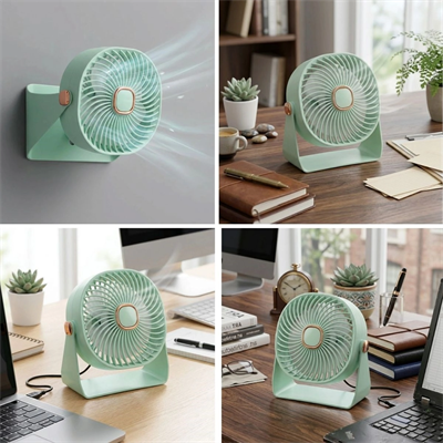 3 Kademeli Masaüstü Fan – Duvara Asılıp Sabitlenebilen Standlı Kaydırmaz Pedli Mini Fan Zb112 Bx40