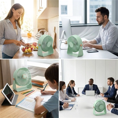 3 Kademeli Masaüstü Fan – Duvara Asılıp Sabitlenebilen Standlı Kaydırmaz Pedli Mini Fan Zb112 Bx40