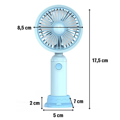 3 Kademeli Masaüstü Fan – Telefon Tutuculu Özellikli Standlı Elde Taşınabilir Mini Fan  Ekl29 Bx40