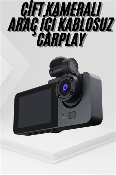 3 Kameralı 2 İnç 1080P Araç İçi Kamera Sürüş Kamerası CarPlay