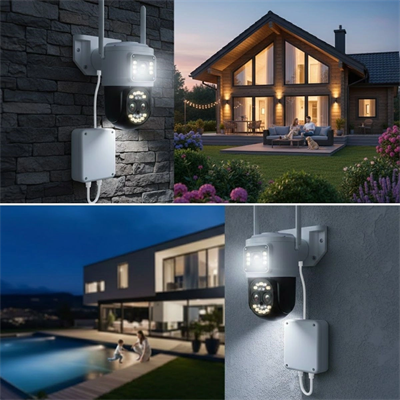 3 Kameralı Kablolu Akıllı Güvenlik Kamerası – 360° Ptz Hareketli, Çift Antenli, Wifi Ip, Gece Görüşlü Dış Mekan Kamera Bx40