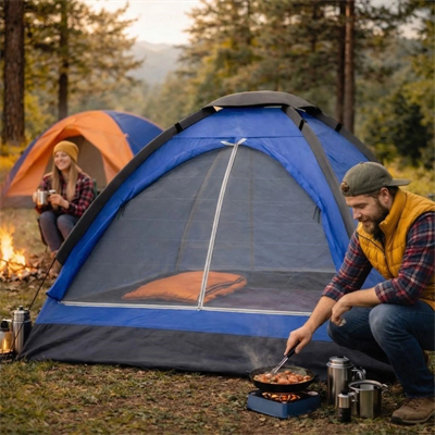 3 Kişilik Manuel Kamp Çadırı – Düz Kapılı Outdoor Aile, Doğa, Piknik Ve Kamp Çadırı 200x150x110 Cm Bx40