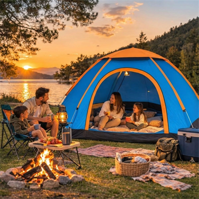 3 Kişilik Yarı Otomatik Kurulum Kamp Çadırı – Suya Dayanıklı, Taşıma Çantalı Outdoor Aile Çadırı, Piknik, Plaj Ve Doğa 200x150x110 Cm Bx40