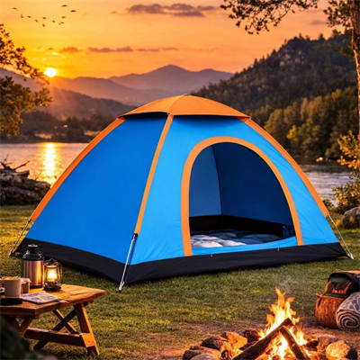 3 Kişilik Yarı Otomatik Kurulum Kamp Çadırı – Suya Dayanıklı, Taşıma Çantalı Outdoor Aile Çadırı, Piknik, Plaj Ve Doğa 200x150x110 Cm Bx40