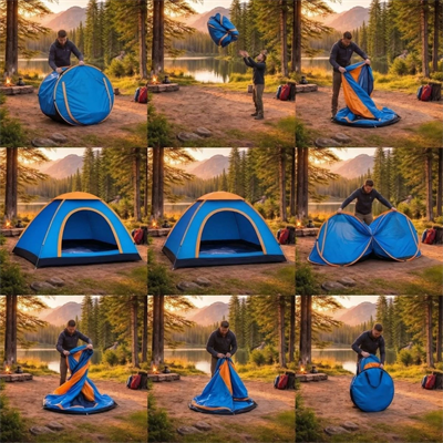 3 Kişilik Yarı Otomatik Kurulum Kamp Çadırı – Suya Dayanıklı, Taşıma Çantalı Outdoor Aile Çadırı, Piknik, Plaj Ve Doğa 200x150x110 Cm Bx40
