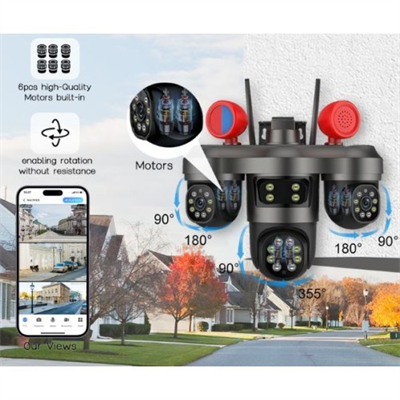 3 MP + 3MP + 3MP 3 KAMERALI WİFİ KABLOSUZ GÜVENLİK KAMERASI BS-55W