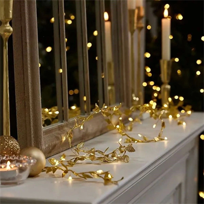 3 Metre Yaldızlı Gold LED Işık – Dekoratif Ortam Aydınlatması