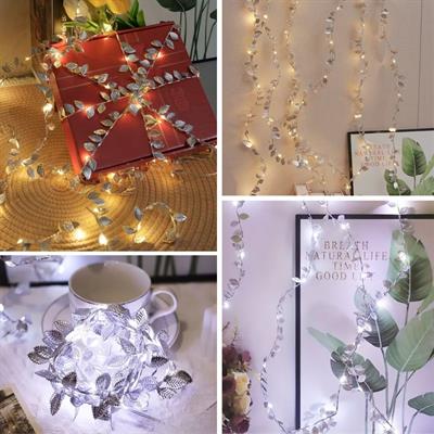 3 Metre Yaldızlı Gümüş LED Işık – Dekoratif Ortam ve Yılbaşı Aydınlatması (3936)