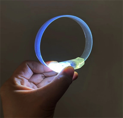 3 Modlu Pilli LED Işıklı Esnek Parti Bilekliği Beyaz