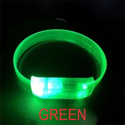 3 Modlu Pilli LED Işıklı Esnek Parti Bilekliği Yeşil