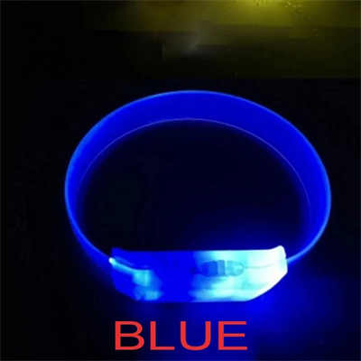3 Modlu Pilli Led Işıklı Esnek Parti Bilekliği Mavi