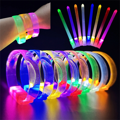 3 Modlu Pilli Led Işıklı Esnek Parti Bilekliği Beyaz