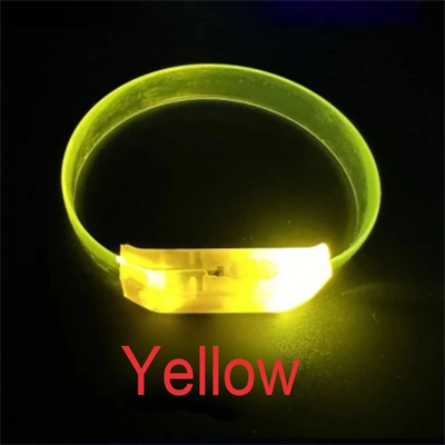 3 Modlu Pilli Led Işıklı Esnek Parti Bilekliği Sarı