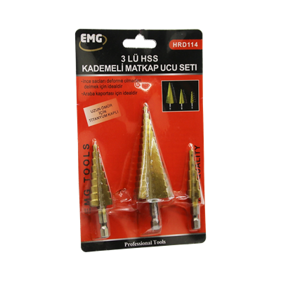 3 Parça  Hss Kademeli Matkap Ucu Set Bx40