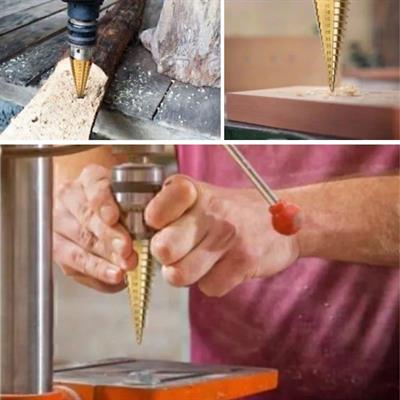 3 Parça Kademeli Matkap Ucu Paslanmaz Uç Alüminyum Sac Demir Delme Seti (3936)