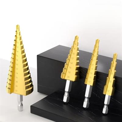 3 Parça Kademeli Matkap Ucu Paslanmaz Uç Alüminyum Sac Demir Delme Seti (3936)