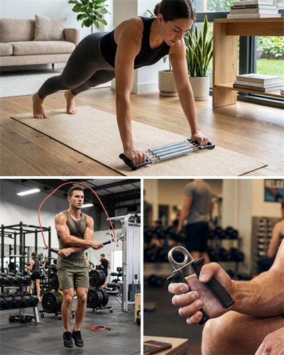 3 Parça Spor Seti Atlama İpi El Yayı ve Karın Çalışma Aleti