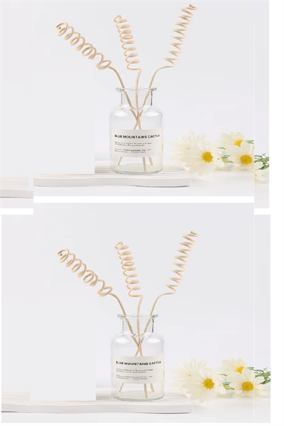 3 Tek Adet 3 Model Aromaterapi Koku Dağıtıcı Rattan Şişe Ahşap Difüzör Çubuk (spiral-yaprak-dalgalı)