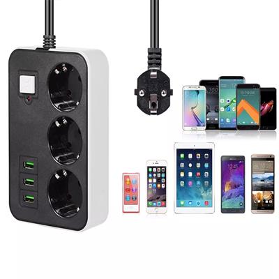 3 USB’li 3’lü 1.8 m Akım Korumalı Priz (3936)