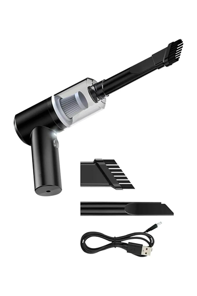 3 in 1 Şarjlı Kablosuz Vakumlu El Araba Süpürgesi Araç Ev Ofis Süpürgesi