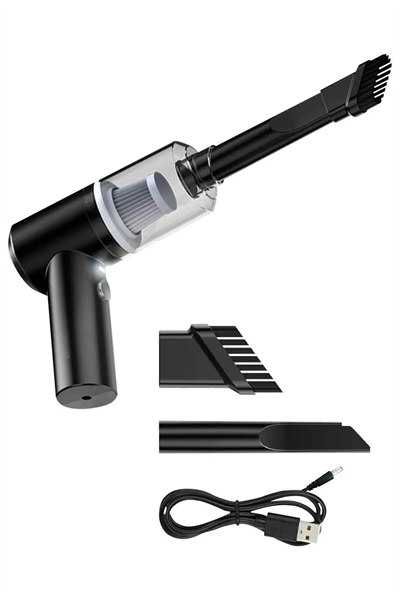 3 in 1 Şarjlı Kablosuz Vakumlu El Araba Süpürgesi Araç Ev Ofis Süpürgesi