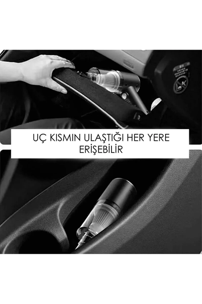 3 in 1 Şarjlı Kablosuz Vakumlu El Süpürgesi Araç, Ev ve Ofis İçin Güçlü Taşınabilir Mini Elektrikli Süpürge