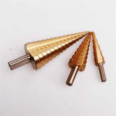 3 lü Set Matkap Ucu Kademeli Sac Delme Aparatı HSS Titanyum Kaplama (3936)