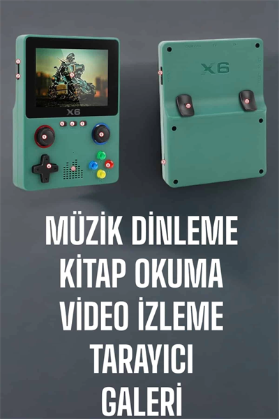3.5 İnç Ekran 1000 Oyunlu Oyun Konsolu El Atarisi Miüzik Dinleme ve Kitap Okuma