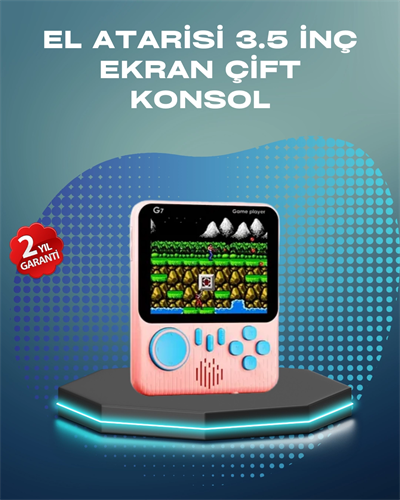 3.5 İnç LCD Ekranlı 666 Oyunlu Taşınabilir Retro Oyun Konsolu