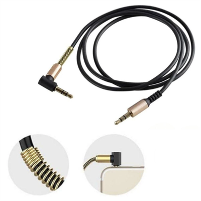3.5mm Aux Kablosu Jak Erkek Erkek L Tipi 1 Metre Ses Aktarım Kablosu Bx40