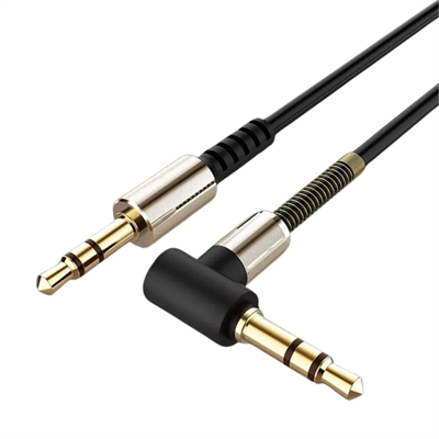 3.5mm Aux Kablosu Jak Erkek Erkek L Tipi 1 Metre Ses Aktarım Kablosu Bx40