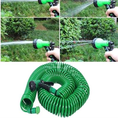 30 Metre Spiral Hortum + 4 Fonksiyonlu Özel Sulama Tabancası (3936)
