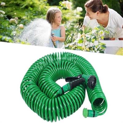 30 Metre Spiral Hortum + 4 Fonksiyonlu Özel Sulama Tabancası (3936)