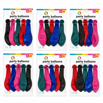 30 Paket - 5pcs Orta Boy Renkli - 30cm Party Balon Toptamda 150 Adet Balon Bx40