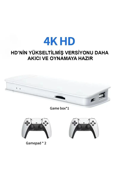 30.000 Oyun Yüklü, PS5 Kollu, 2.4G Kablosuz Çift Kumandalı Retro Oyun Konsolu Stick